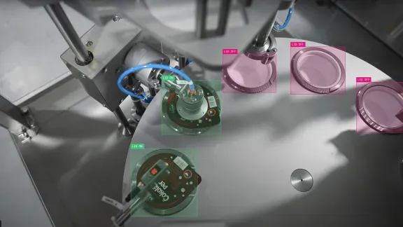 Camera identifying products on the line