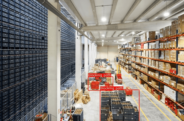 Logistics warehouse aisle
